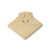 Lichtgele XL badcape met muizensnoetje en oortjes - Augusta hooded towel mouse wheat yellow 